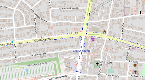 Zahnarzt auf Satellitenbild