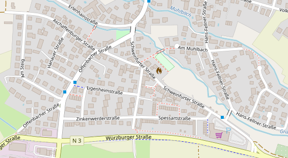 Zahnarzt auf Satellitenbild