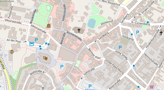 Zahnarzt auf Satellitenbild