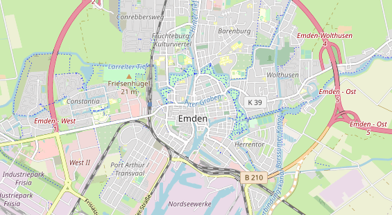 Zahnarzt auf Karte