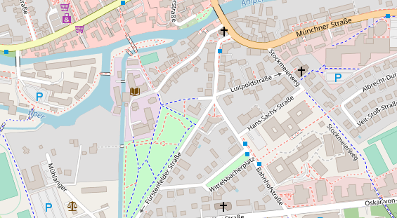 Zahnarzt auf Satellitenbild