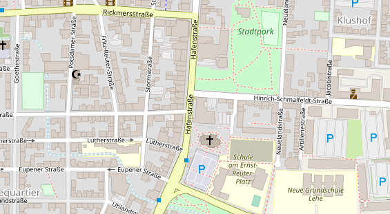 Zahnarzt auf Satellitenbild