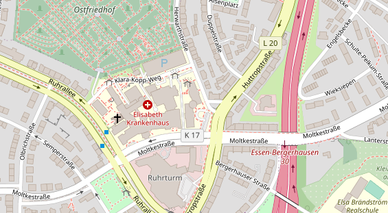 Zahnarzt auf Satellitenbild