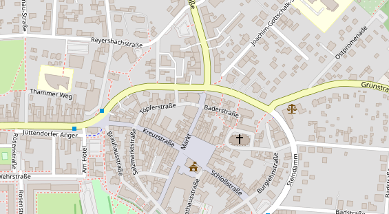 Zahnarzt auf Satellitenbild