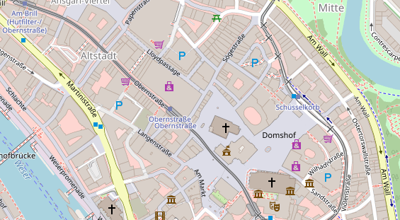 Zahnarzt auf Satellitenbild