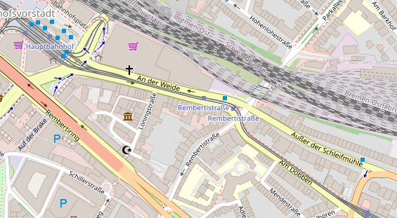Zahnarzt auf Satellitenbild