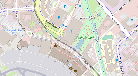 Zahnarzt auf Satellitenbild