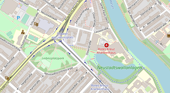 Zahnarzt auf Satellitenbild