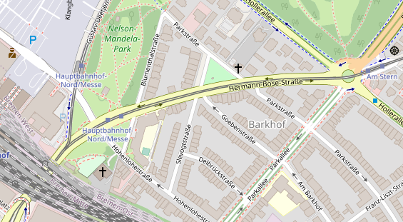 Zahnarzt auf Satellitenbild