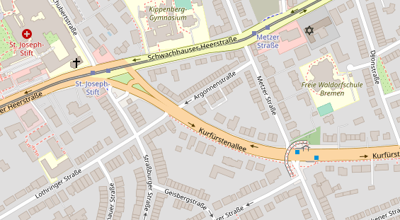 Zahnarzt auf Satellitenbild