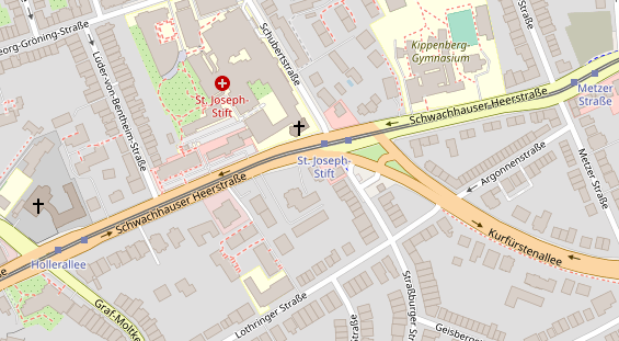 Zahnarzt auf Satellitenbild