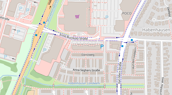 Zahnarzt auf Satellitenbild