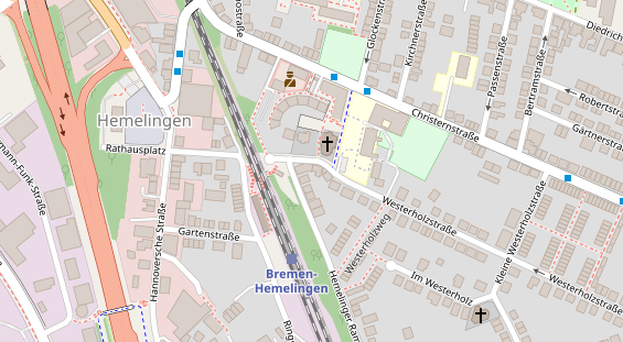 Zahnarzt auf Satellitenbild