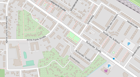 Zahnarzt auf Satellitenbild