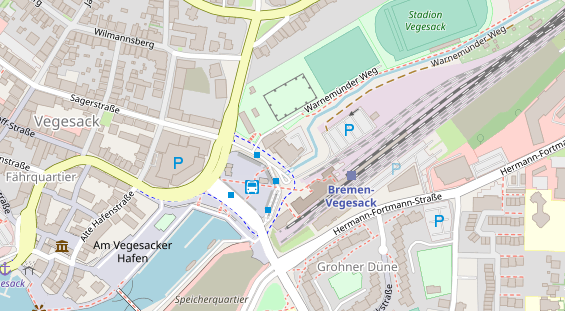 Zahnarzt auf Satellitenbild