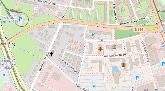 Zahnarzt auf Satellitenbild