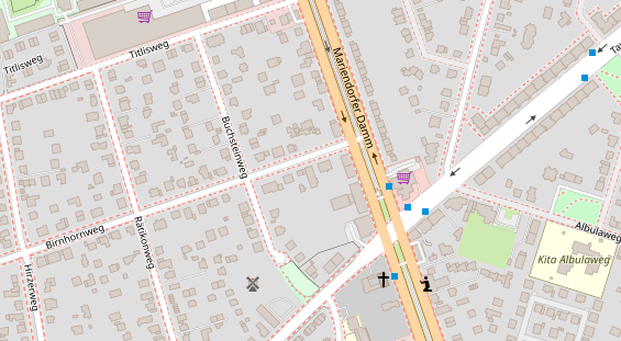 Zahnarzt auf Satellitenbild