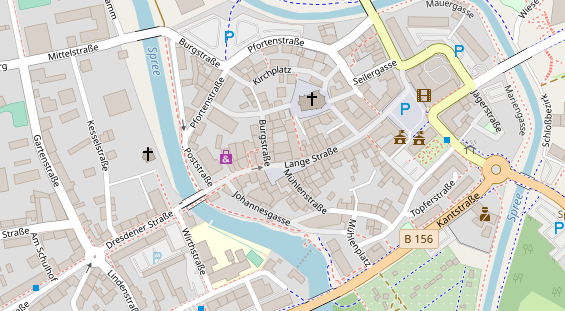 Zahnarzt auf Satellitenbild