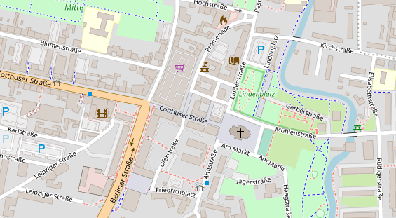 Zahnarzt auf Satellitenbild