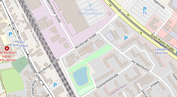 Zahnarzt auf Satellitenbild