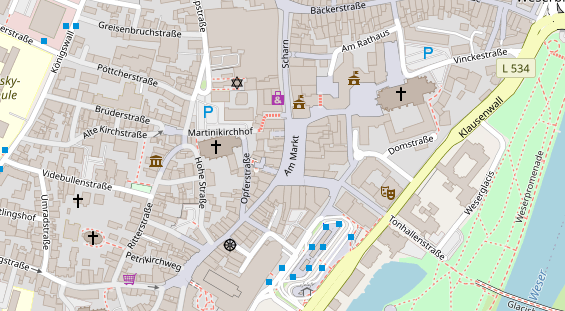 Zahnarzt auf Satellitenbild