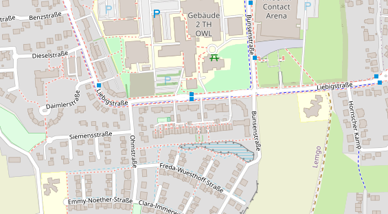 Zahnarzt auf Satellitenbild