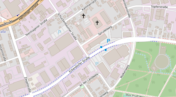 Zahnarzt auf Satellitenbild