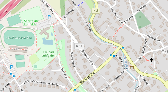 Zahnarzt auf Karte