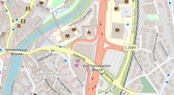 Zahnarzt auf Satellitenbild