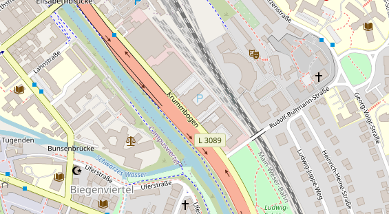 Zahnarzt auf Satellitenbild