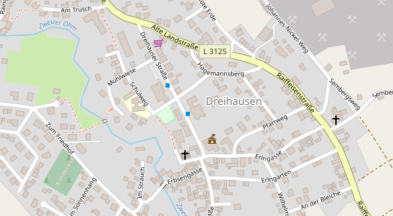 Zahnarzt auf Satellitenbild