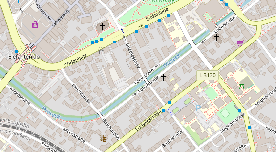 Zahnarzt auf Satellitenbild