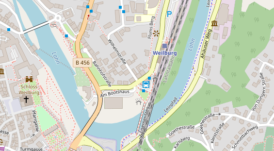 Zahnarzt auf Satellitenbild