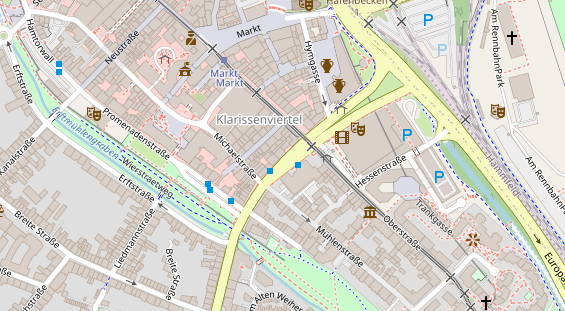 Zahnarzt auf Satellitenbild