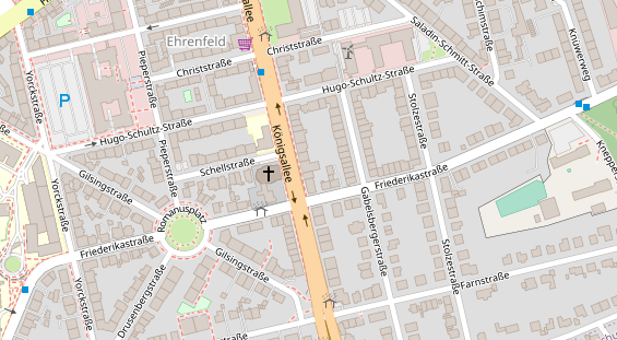 Zahnarzt auf Satellitenbild