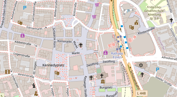 Zahnarzt auf Satellitenbild