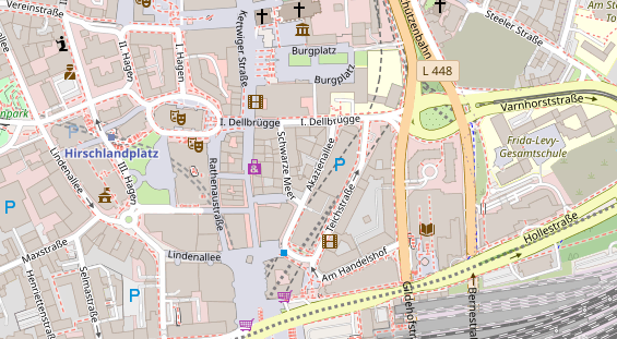 Zahnarzt auf Satellitenbild