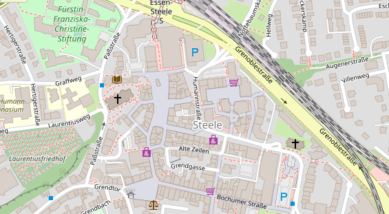 Zahnarzt auf Satellitenbild