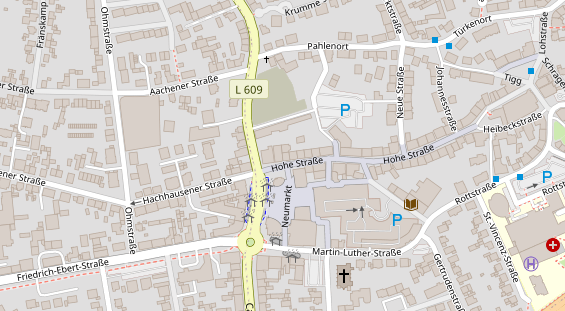 Zahnarzt auf Satellitenbild