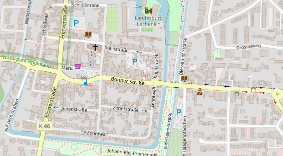 Zahnarzt auf Satellitenbild