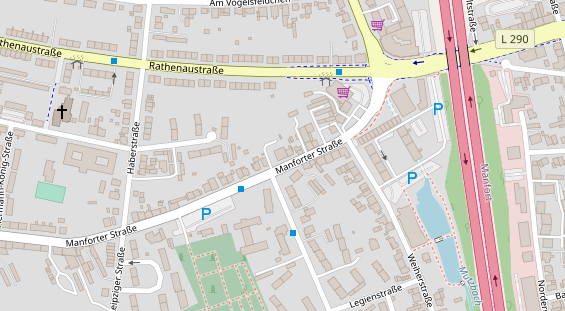 Zahnarzt auf Satellitenbild