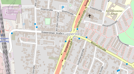 Zahnarzt auf Satellitenbild