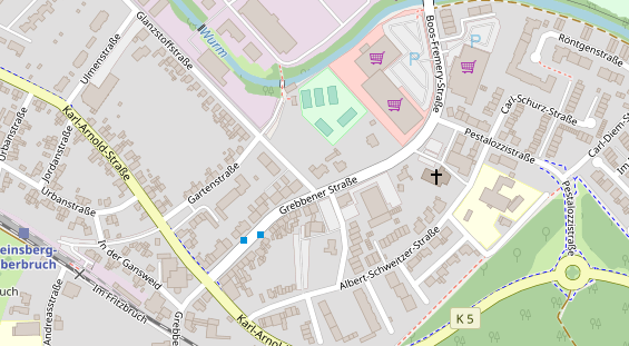 Zahnarzt auf Satellitenbild