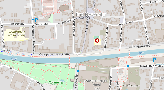 Zahnarzt auf Satellitenbild