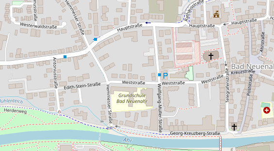 Zahnarzt auf Satellitenbild