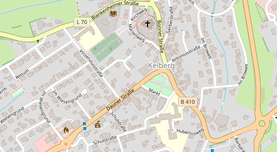 Zahnarzt auf Satellitenbild