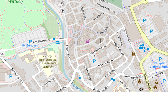Zahnarzt auf Satellitenbild