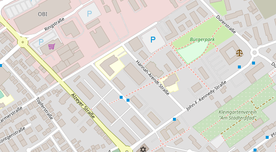 Zahnarzt auf Satellitenbild