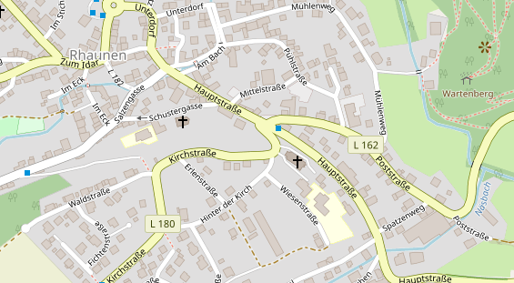 Zahnarzt auf Satellitenbild