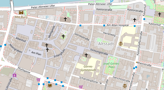 Zahnarzt auf Satellitenbild